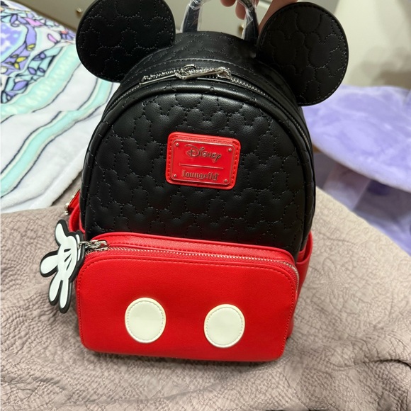 Loungefly Handbags - Loungefly Mickey Mouse Backpack - Black and Red